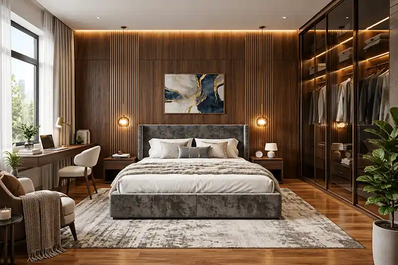 ZCO Industries Pvt Ltd - ZCO Homes Interior Designs - Bedroom Interiors - Luxurious Modern Bedroom Retreat