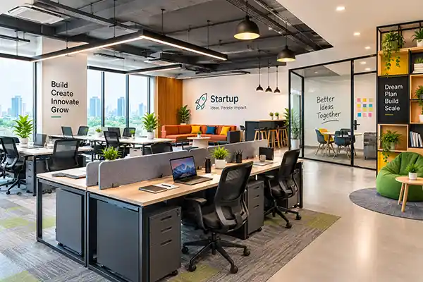 Modern startup office