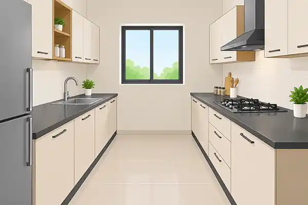 Parallel modular kitchen